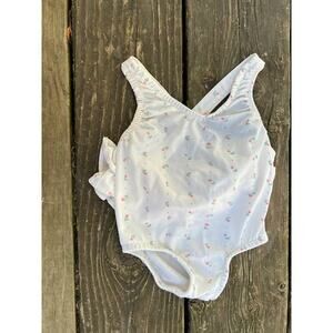 one piece swimsuit rosebud print x back 18mo